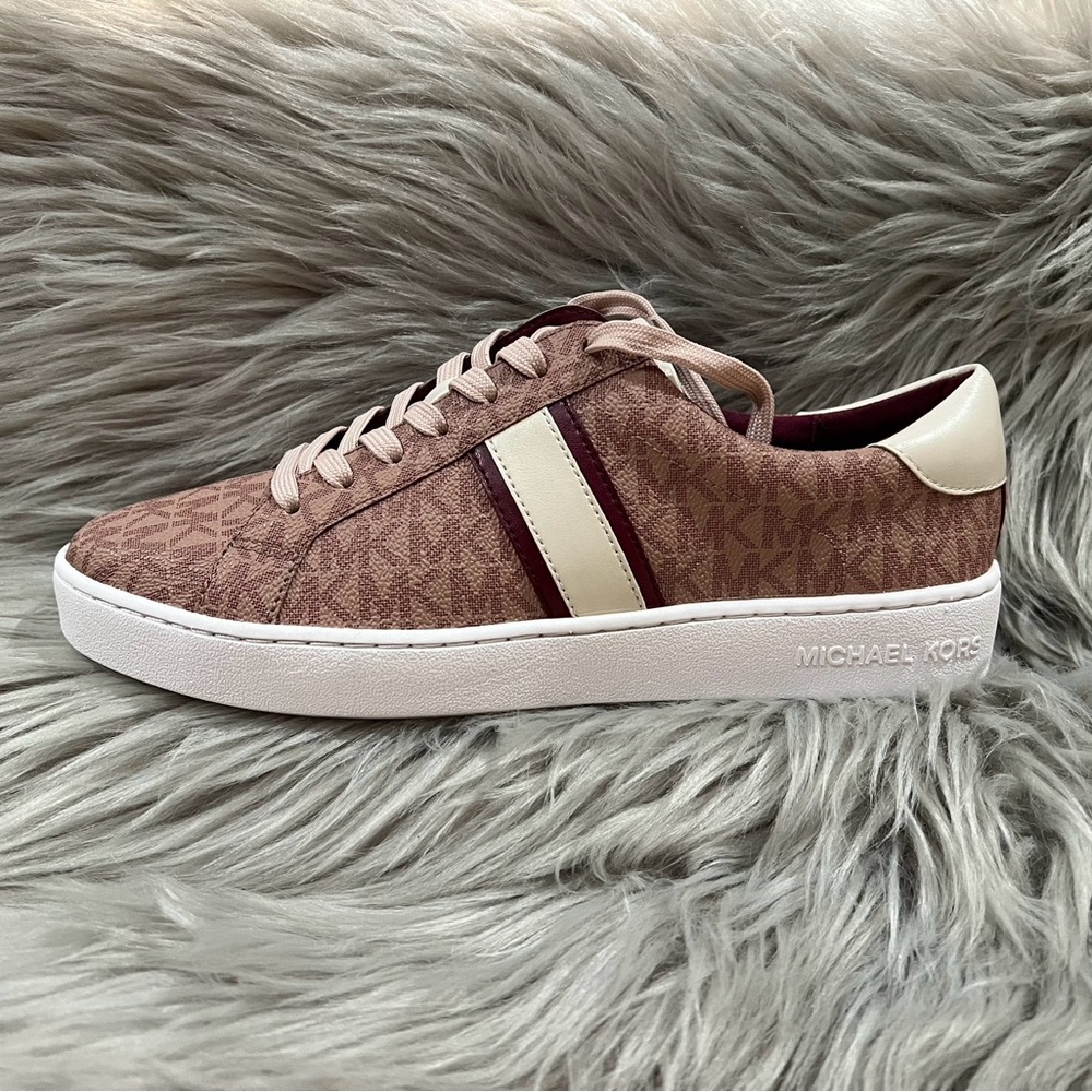Michael Michael Kors Irving Logo and Leather Stripe Sneaker - Women